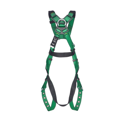 V-FORM Harness, quick-connect chest buckle, back D-ring, tongue-buckle leg straps