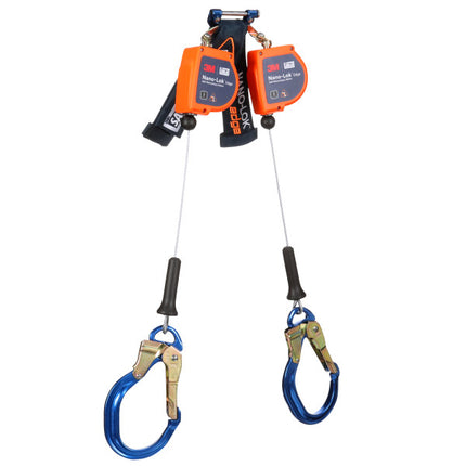 3M™ DBI-SALA® Nano-Lok™ Edge Twin-Leg Personal Self-Retracting Lifeline, Galvanized Cable, Class 2