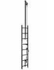 3M™ DBI-SALA® Lad-Saf™ Cable Vertical Safety System Bracketry with Telescoping Extension, 4 User, Galvanized Steel