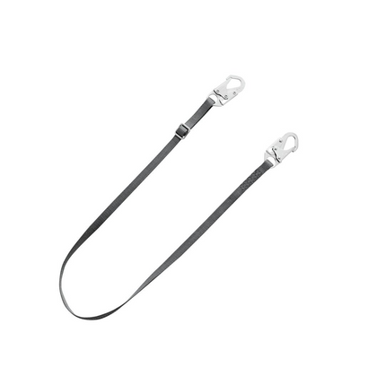 V-Series standard single-leg adjustable restraint lanyard, 6',36C small snaphooks, ANSI Z359.3-2017, CSA Z259.11-17