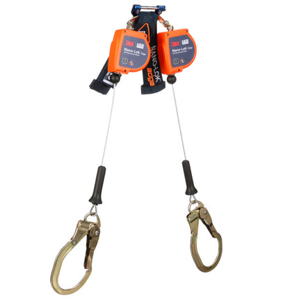 3M™ DBI-SALA® Nano-Lok™ Edge Twin-Leg Personal Self-Retracting Lifeline, Galvanized Cable, Class 2
