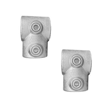 Component Guardrail Short Tee Fittings Pair